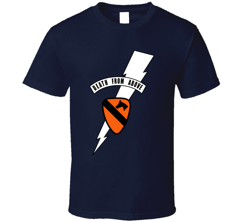 Army - 1st Cavalry Div - Death Card - Vn Wo Txt T Shirt