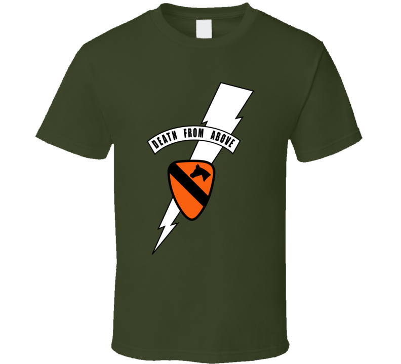 Army - 1st Cavalry Div - Death Card - Vn Wo Txt T Shirt