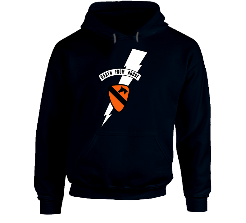 Army - 1st Cavalry Div - Death Card - Vn Wo Txt Hoodie