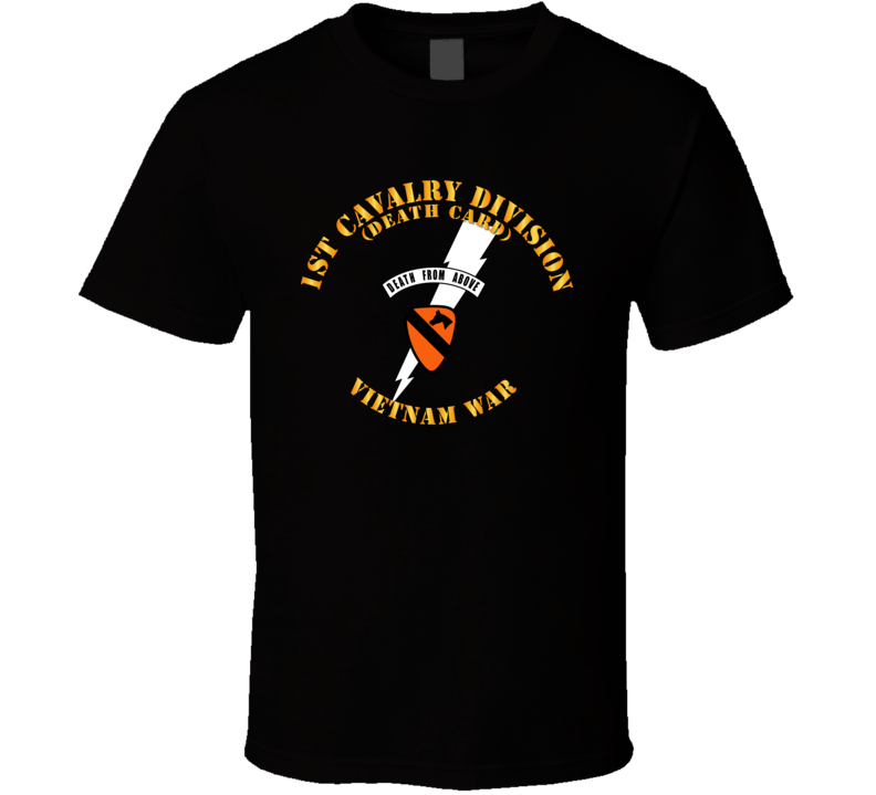 Army - 1st Cavalry Div - Death Card - Vietnam T Shirt