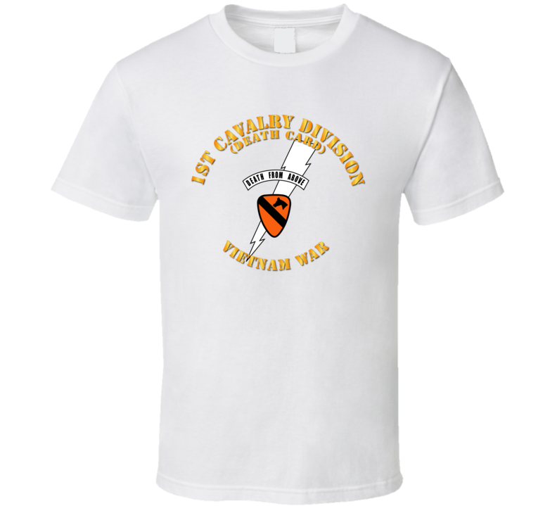 Army - 1st Cavalry Div - Death Card - Vietnam T Shirt