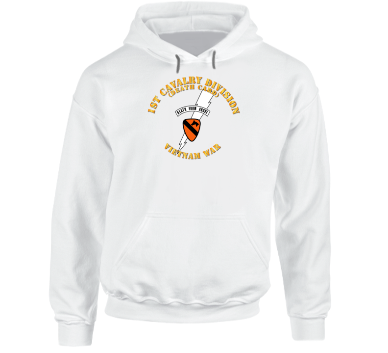 Army - 1st Cavalry Div - Death Card - Vietnam Hoodie