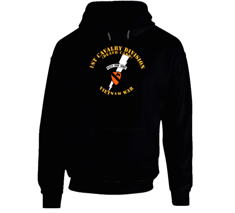 Army - 1st Cavalry Div - Death Card - Vietnam Hoodie