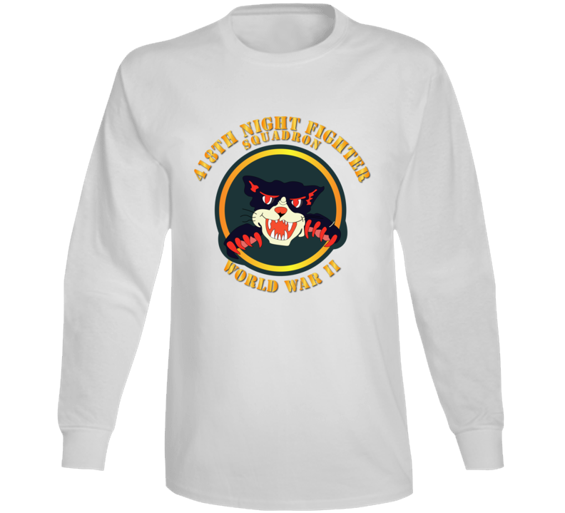 Aac - 418th Night Fighter Squadron - 2nd Ver - Wwii Long Sleeve