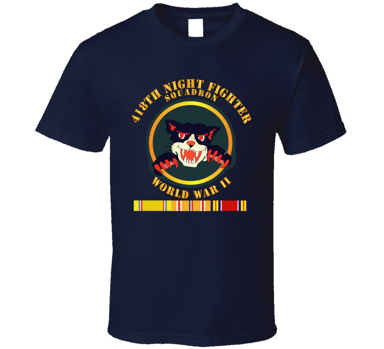 Aac - 418th Night Fighter Squadron - 2nd Ver - Wwii W Svc T Shirt