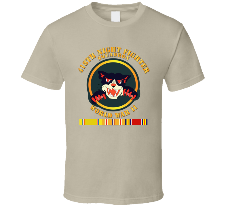 Aac - 418th Night Fighter Squadron - 2nd Ver - Wwii W Svc T Shirt