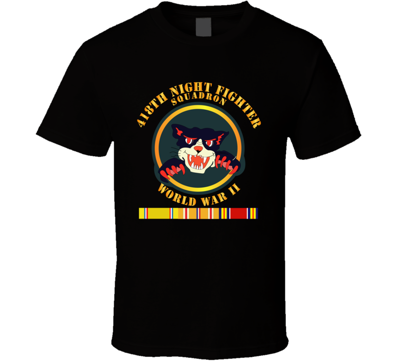 Aac - 418th Night Fighter Squadron - 2nd Ver - Wwii W Svc T Shirt