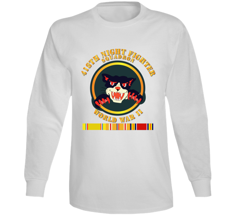 Aac - 418th Night Fighter Squadron - 2nd Ver - Wwii W Svc Long Sleeve