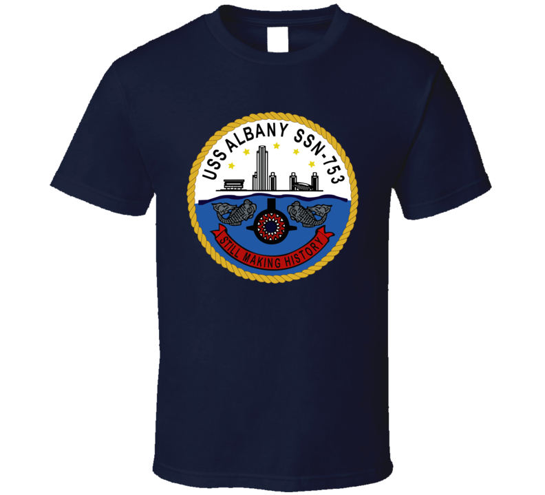 Navy - Uss Albany (ssbn 753) Wo Txt T Shirt