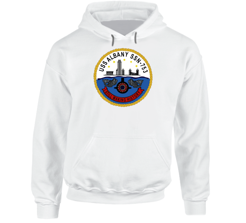 Navy - Uss Albany (ssbn 753) Wo Txt Hoodie
