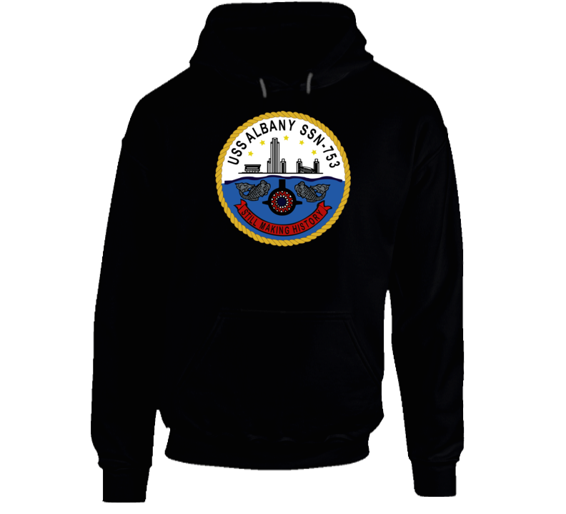 Navy - Uss Albany (ssbn 753) Wo Txt Hoodie