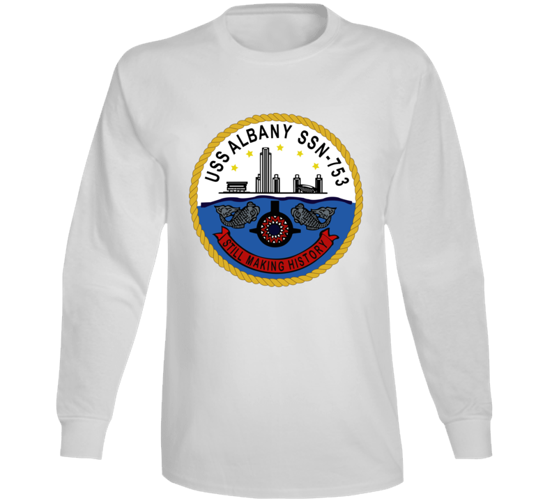 Navy - Uss Albany (ssbn 753) Wo Txt Long Sleeve