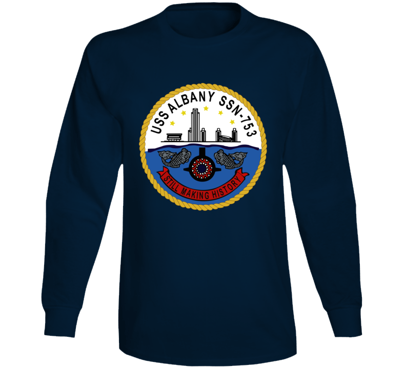 Navy - Uss Albany (ssbn 753) Wo Txt Long Sleeve