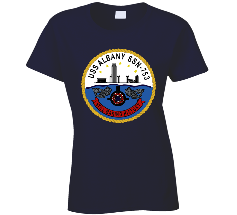 Navy - Uss Albany (ssbn 753) Wo Txt Ladies