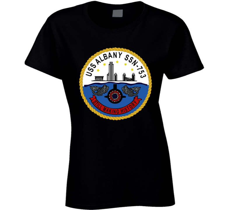 Navy - Uss Albany (ssbn 753) Wo Txt Ladies