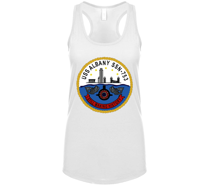 Navy - Uss Albany (ssbn 753) Wo Txt Ladies Tanktop
