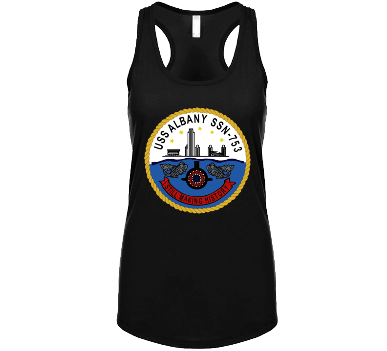 Navy - Uss Albany (ssbn 753) Wo Txt Ladies Tanktop
