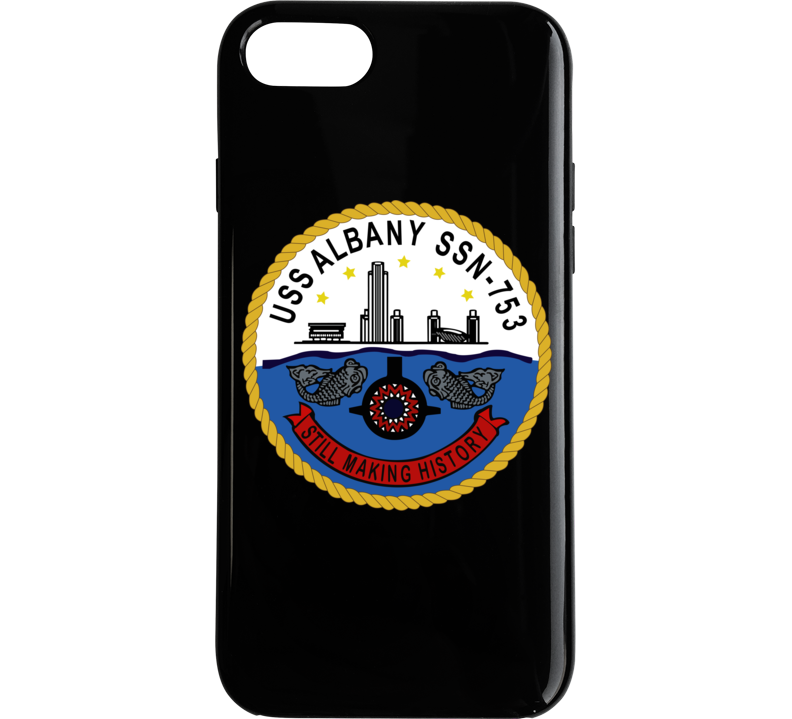 Navy - Uss Albany (ssbn 753) Wo Txt Phone Case