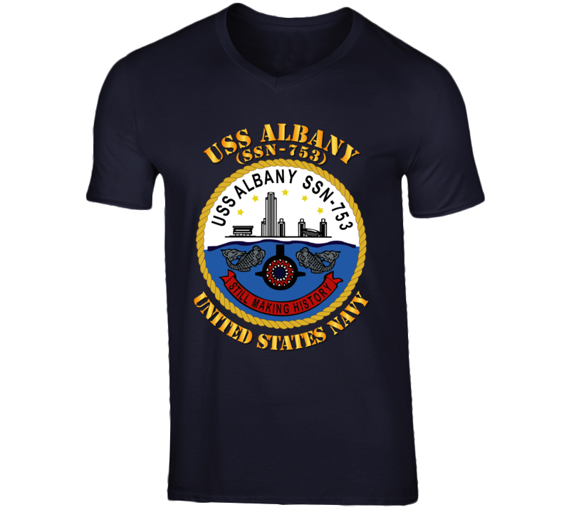 Navy - Uss Albany (ssbn 753) V-neck