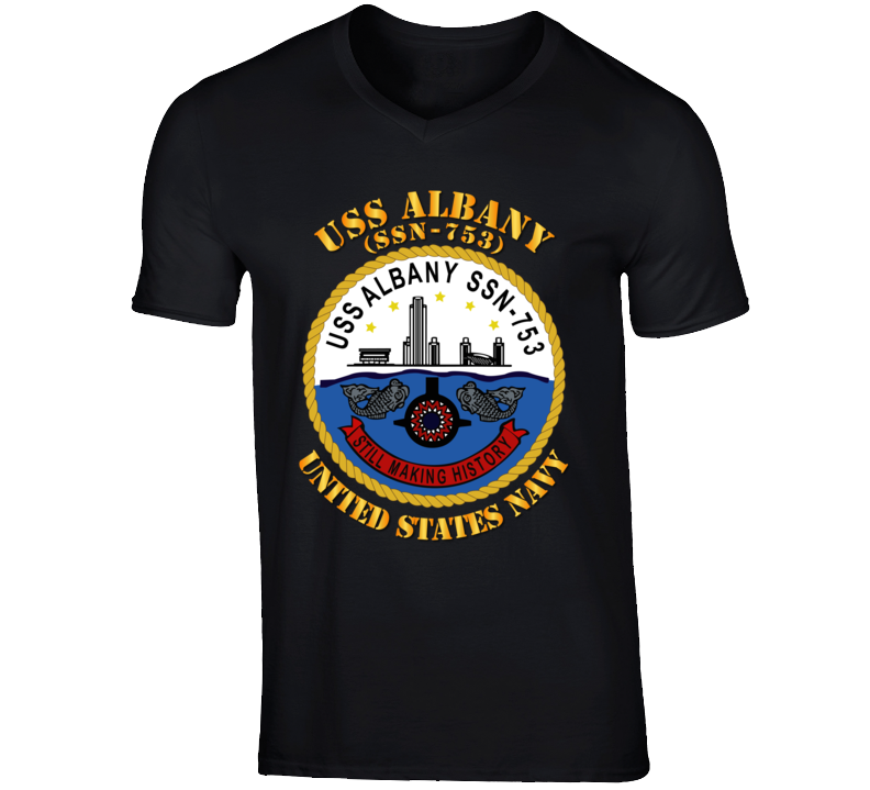 Navy - Uss Albany (ssbn 753) V-neck
