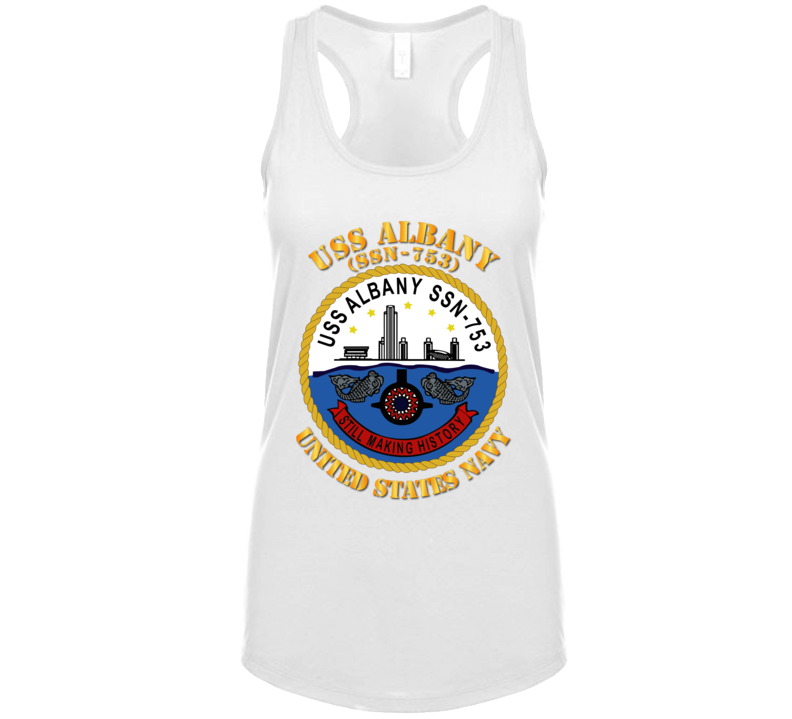 Navy - Uss Albany (ssbn 753) Ladies Tanktop