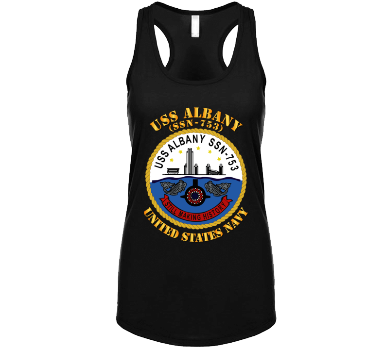 Navy - Uss Albany (ssbn 753) Ladies Tanktop