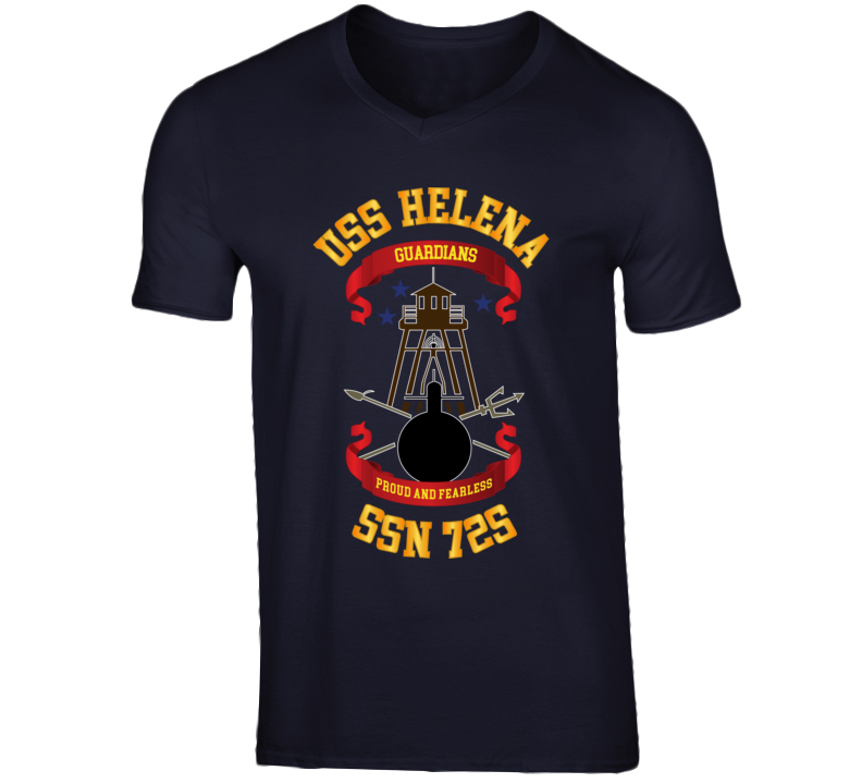  Navy - Uss Helena (ssbn 725) Wo Backgrd V-neck