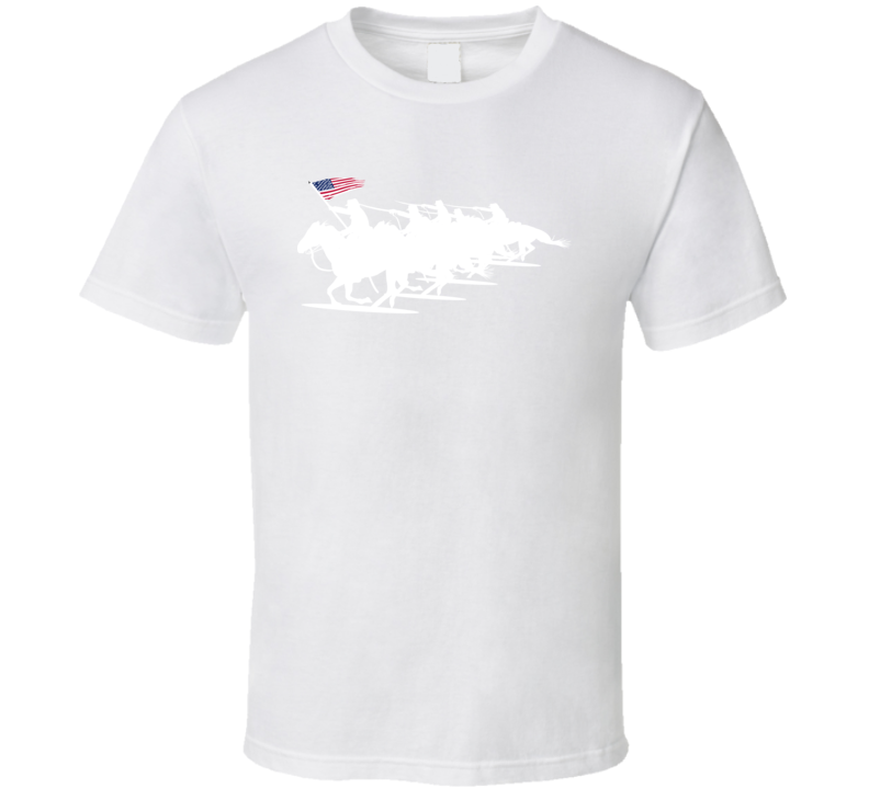 Army - Cavalry Charge - White Silhouette T Shirt