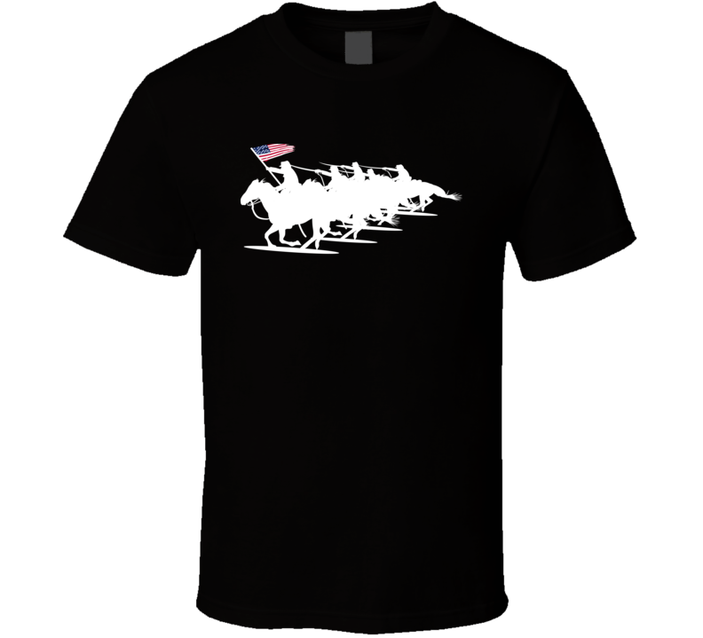 Army - Cavalry Charge - White Silhouette T Shirt