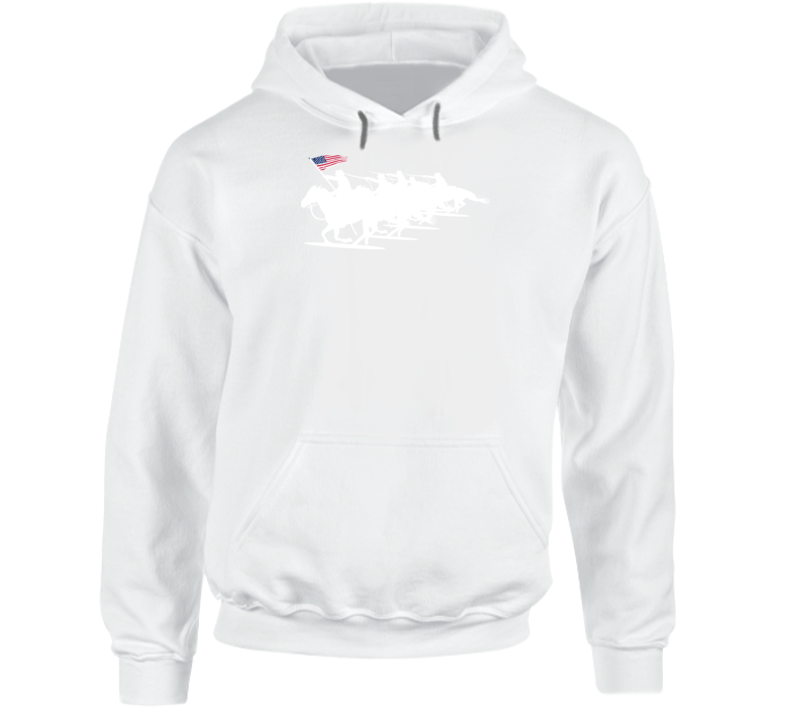 Army - Cavalry Charge - White Silhouette Hoodie