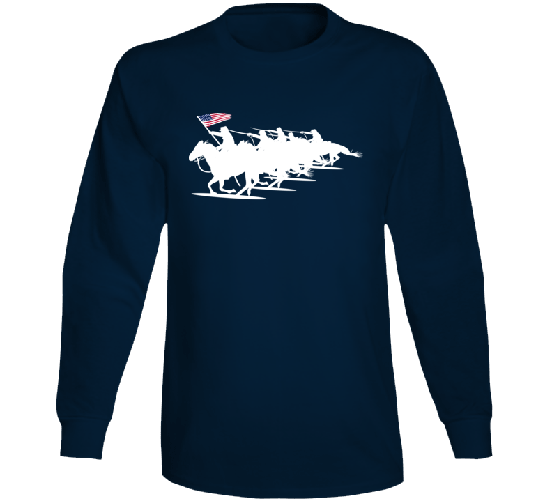 Army - Cavalry Charge - White Silhouette Long Sleeve