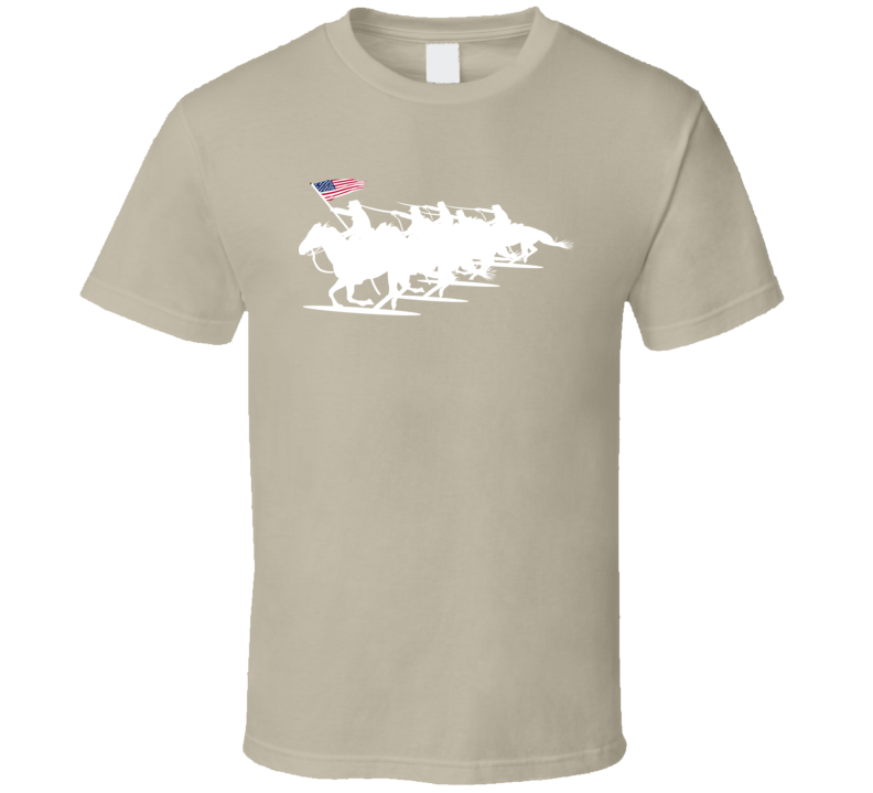 Army - Cavalry Charge - White Silhouette T Shirt