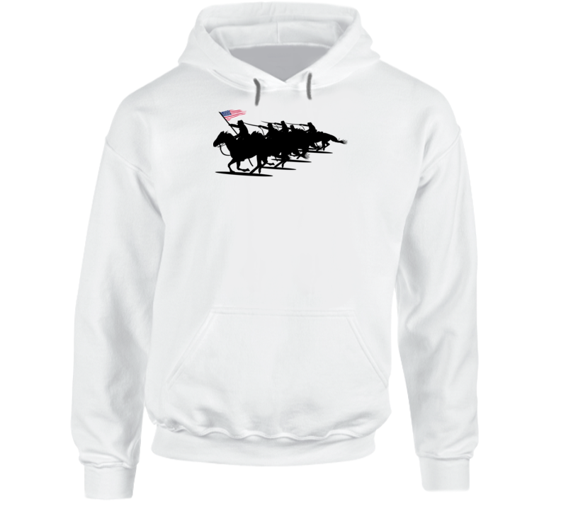 Army - Cavalry Charge - Black Silhouette Hoodie