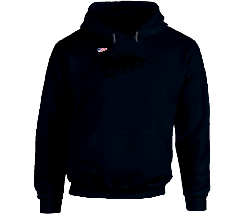 Army - Cavalry Charge - Black Silhouette Hoodie
