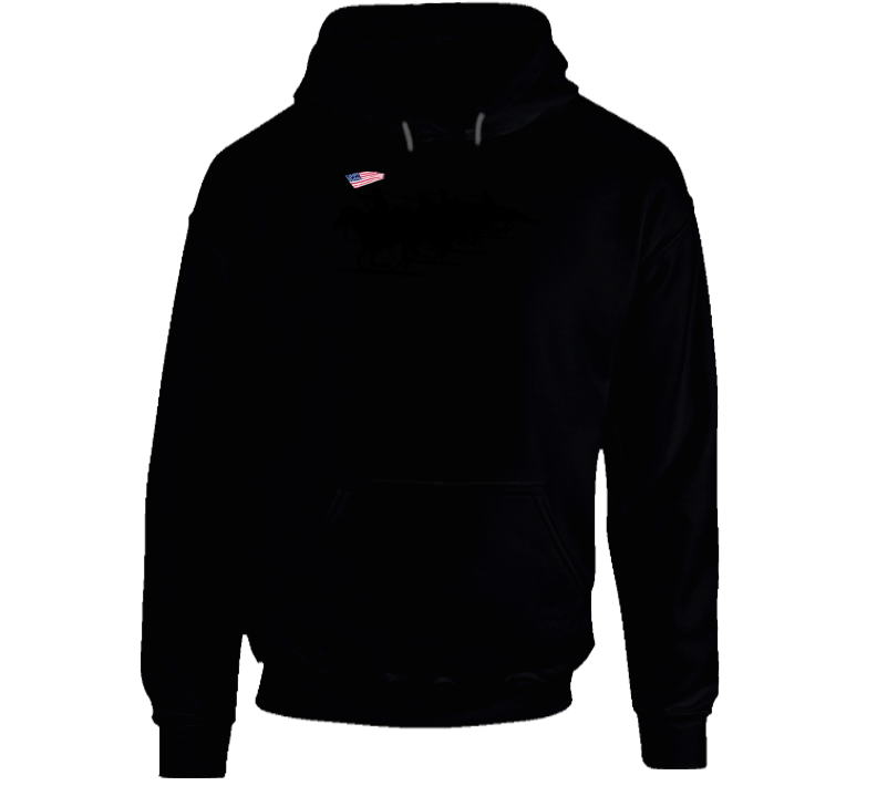 Army - Cavalry Charge - Black Silhouette Hoodie