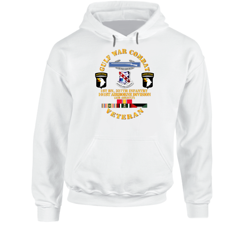 Army - Gulf War Combat Infantry Vet W  1st Bn 327th Inf - 101st Abn Div Wo Map Hoodie