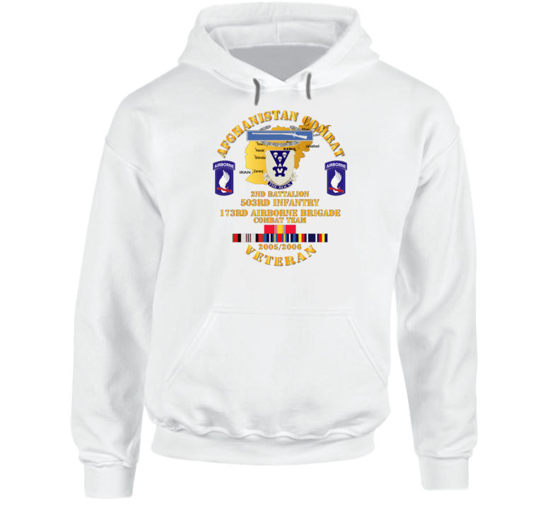 Army - Afghanistan Vet W 2nd Bn 503rd Inf - 173rd Airborne Bde - Oef - 2005 Hoodie