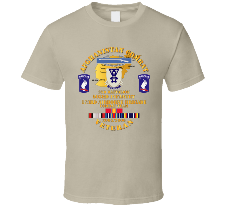 Army - Afghanistan Vet W 2nd Bn 503rd Inf - 173rd Airborne Bde - Oef - 2005 T Shirt