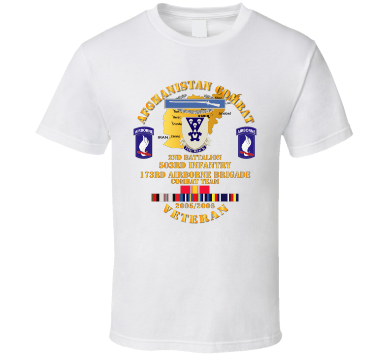 Army - Afghanistan Vet W 2nd Bn 503rd Inf - 173rd Airborne Bde - Oef - 2005 T Shirt