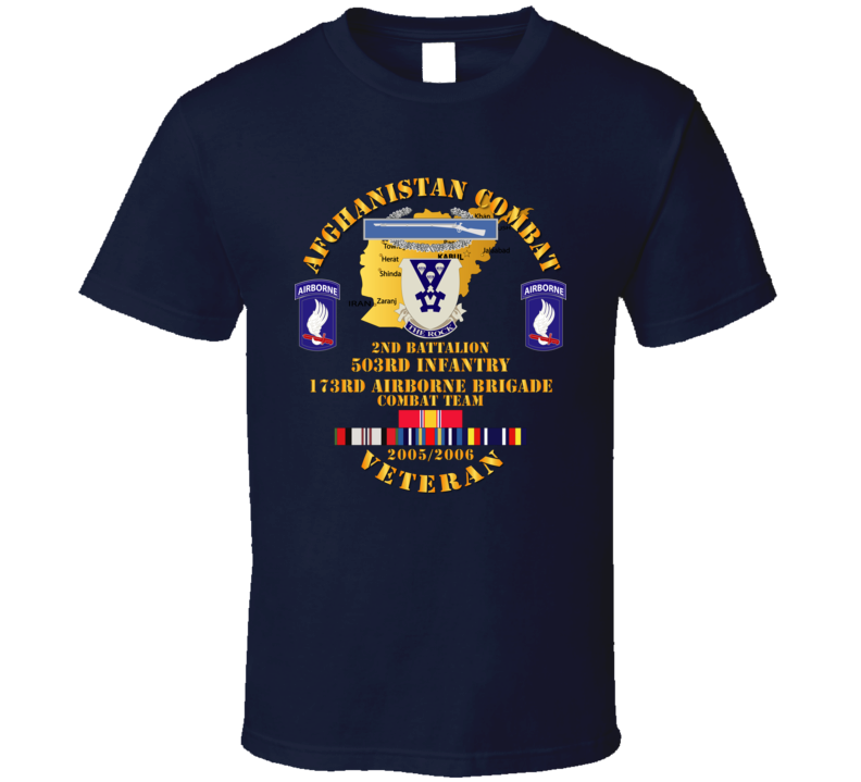 Army - Afghanistan Vet W 2nd Bn 503rd Inf - 173rd Airborne Bde - Oef - 2005 T Shirt