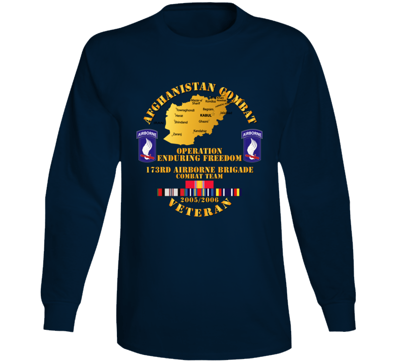Army - Afghanistan Vet  - 173rd Airborne Bde - Oef - 2005 Long Sleeve