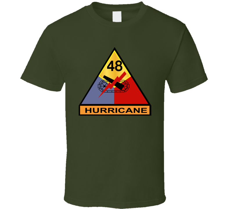 Army - 48th Armored Division - Hurricane Wo Txt T Shirt