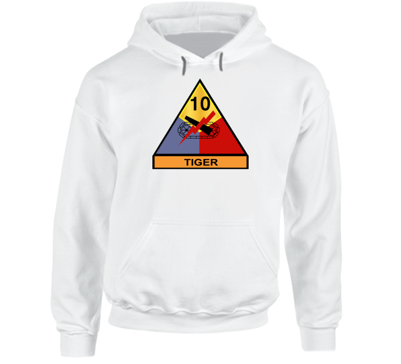 Army - 10th Armored Division - Tiger Wo Txt Hoodie