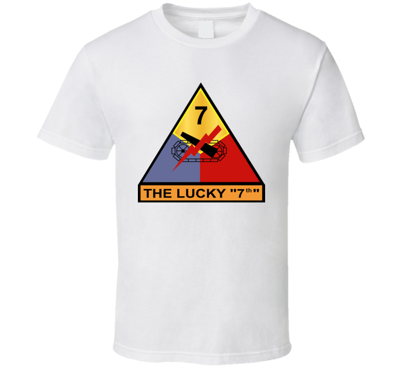 Army - 7th Armored Division - The Lucky 7  Wo Txt T Shirt