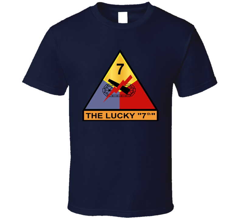 Army - 7th Armored Division - The Lucky 7  Wo Txt T Shirt