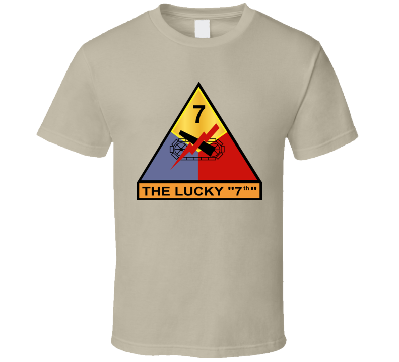 Army - 7th Armored Division - The Lucky 7  Wo Txt T Shirt