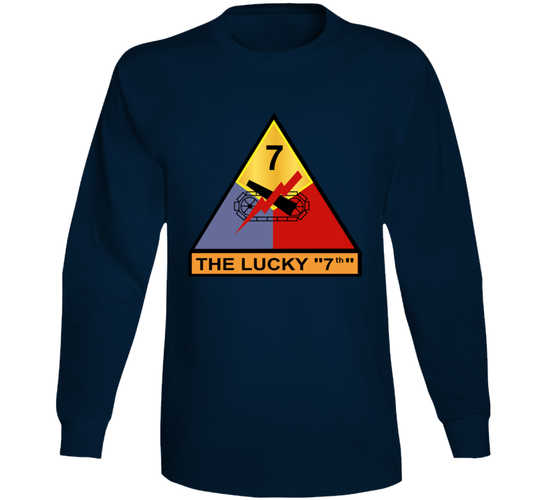Army - 7th Armored Division - The Lucky 7  Wo Txt Long Sleeve