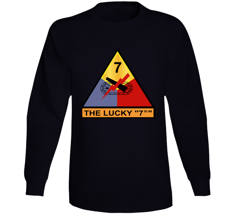 Army - 7th Armored Division - The Lucky 7  Wo Txt Long Sleeve
