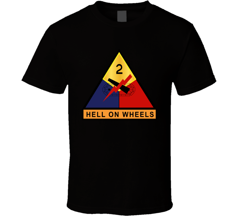 Army - 2nd Armored - Hell On Wheels Wo Txt T Shirt