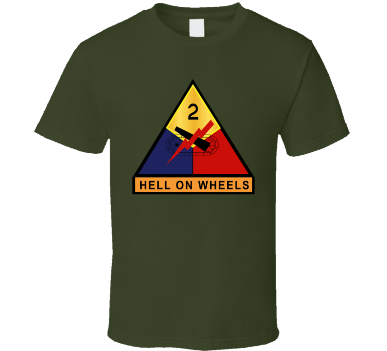 Army - 2nd Armored - Hell On Wheels Wo Txt T Shirt